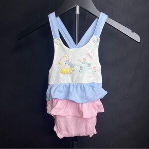 Vintage Color Track Pastel Baby Romper Size 12 Month